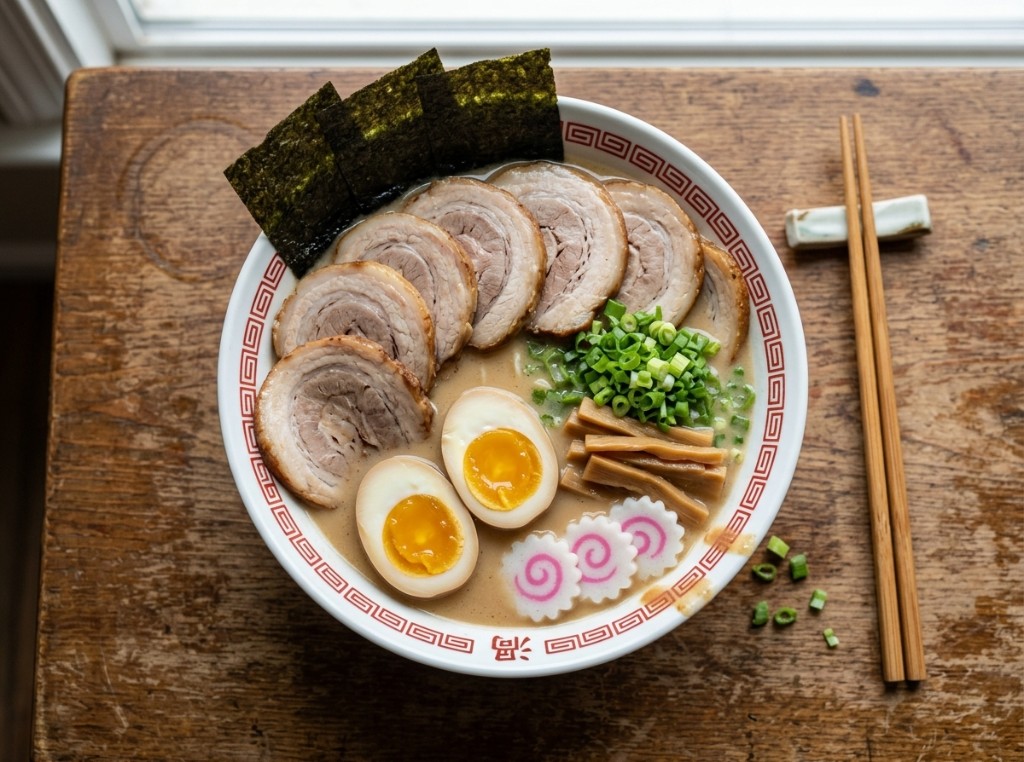 Ichiraku Ramen (Extra Miso Style) plated and ready to serve