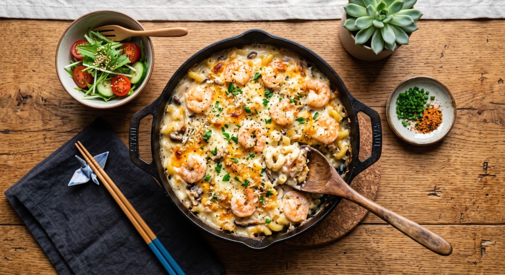 Yor's Macaroni Gratin plated dish