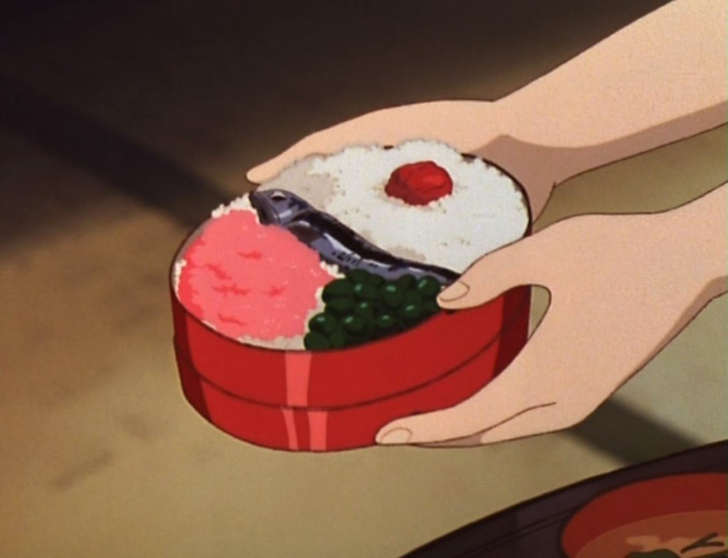 Scene from Studio Ghibli featuring Satsuki's Totoro Bento (Hinomaru Lunch Box)